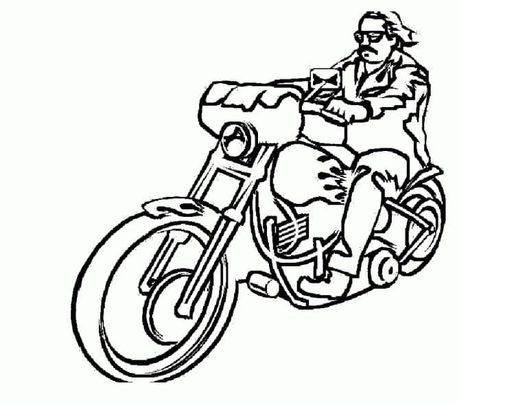 Coloriage à imprimer Moto #175328 de la série Transport, gratuit pour enfants et adultes