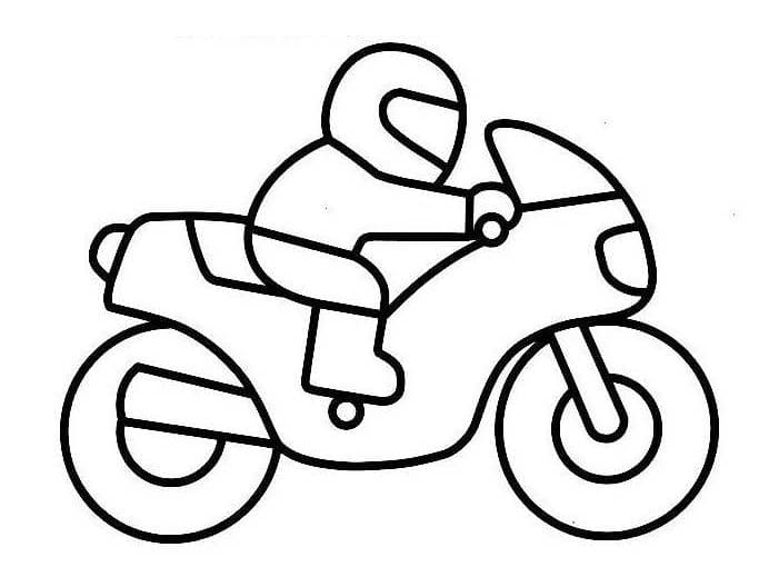 Illustration au trait Moto #175332 de la collection Transport à colorier gratuitement