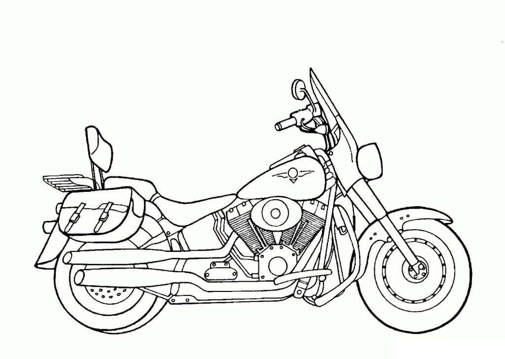 Dessin Moto #175347 à colorier de la série Transport, gratuit à télécharger et imprimer