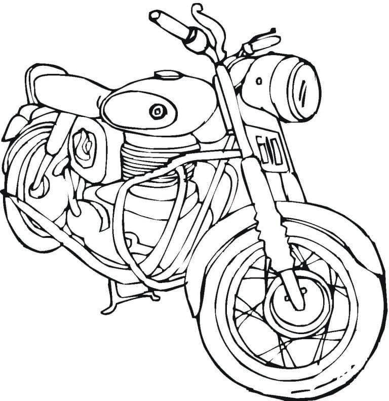 Coloriage gratuit Moto #175349 de la collection Transport à imprimer