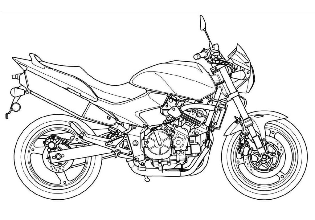 Coloriage gratuit Moto #175356 de la collection Transport à imprimer