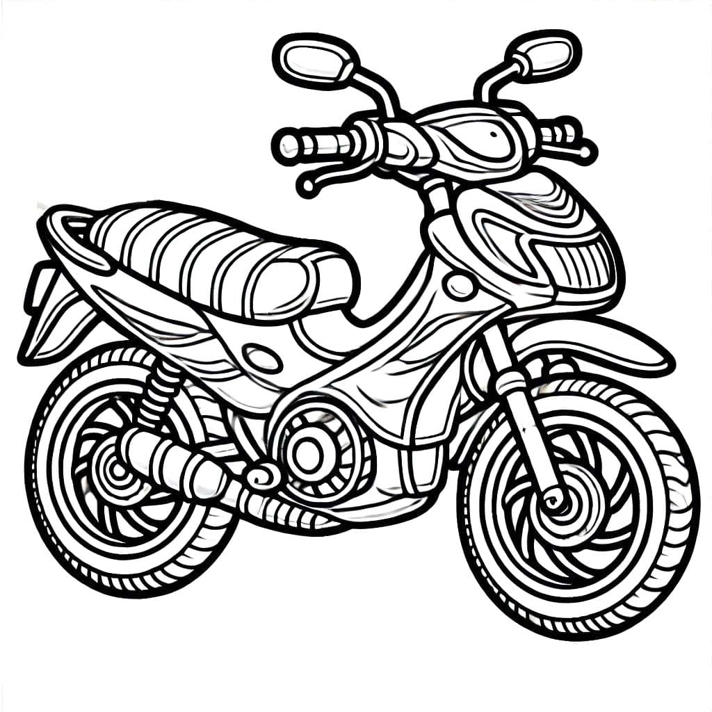 Coloriage gratuit Moto #218139 de la collection Transport à imprimer