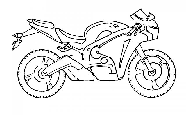 Dessin à colorier: Motocross (Transport) #136514 - Coloriages à Imprimer Gratuits