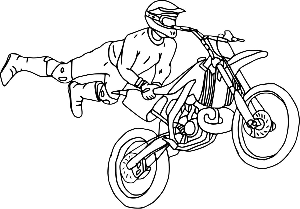 Coloriage gratuit Motocross #209983 de la collection Transport à imprimer