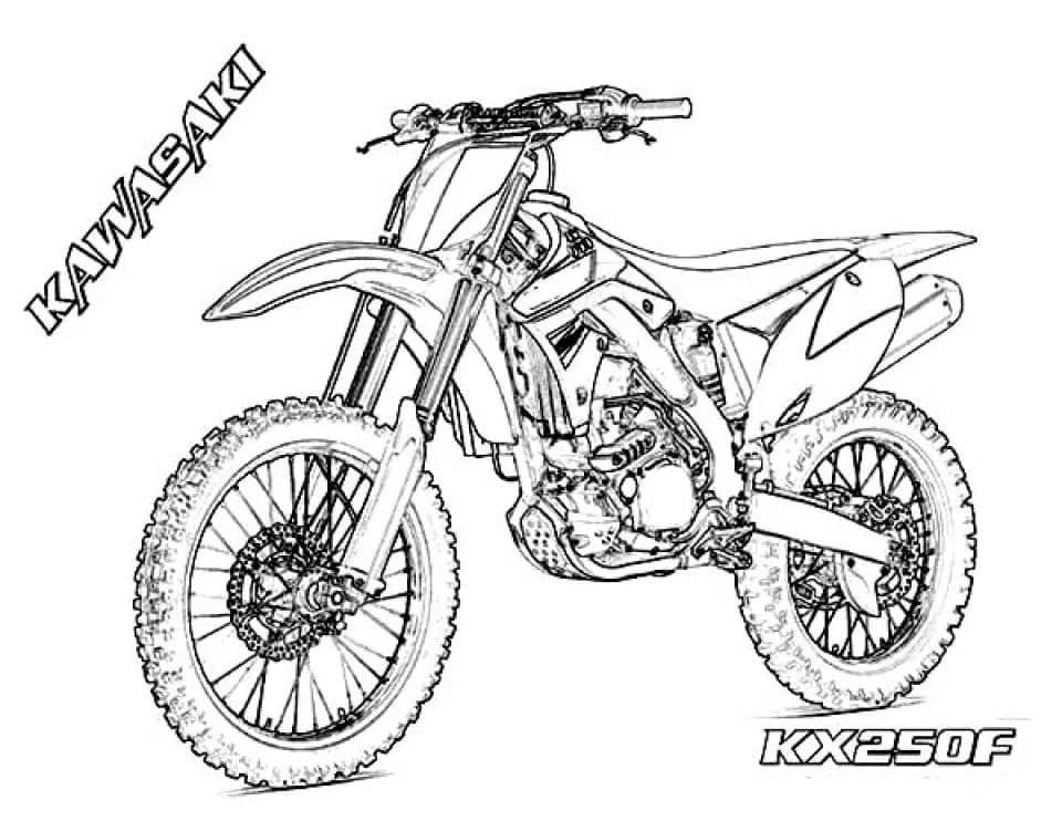 Coloriage gratuit Motocross #210004 de la collection Transport à imprimer