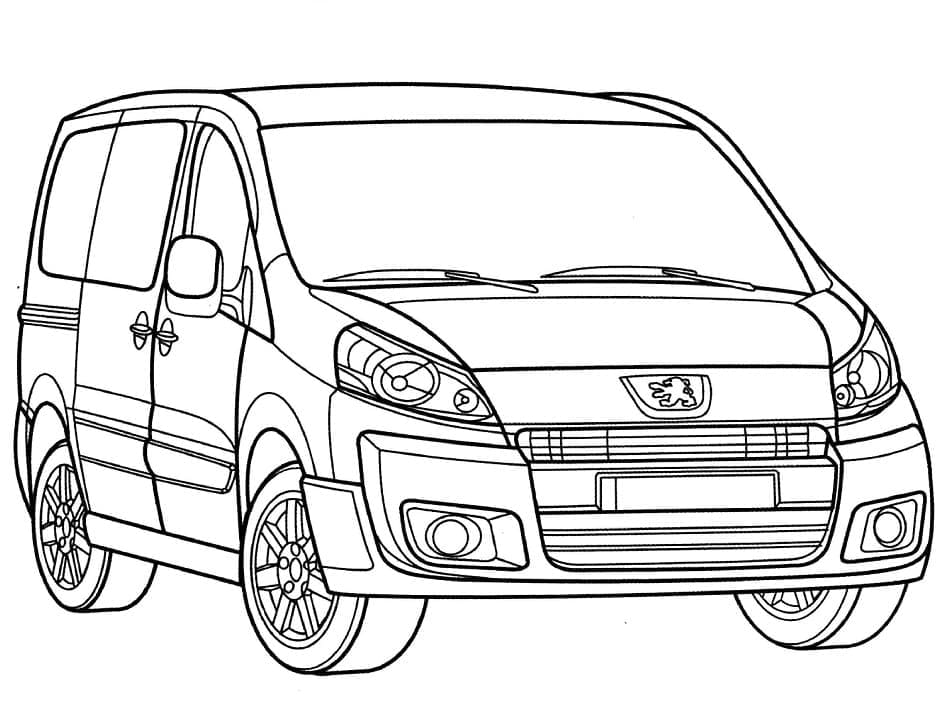 Coloriage gratuit Peugeot #206151 de la collection Transport à imprimer