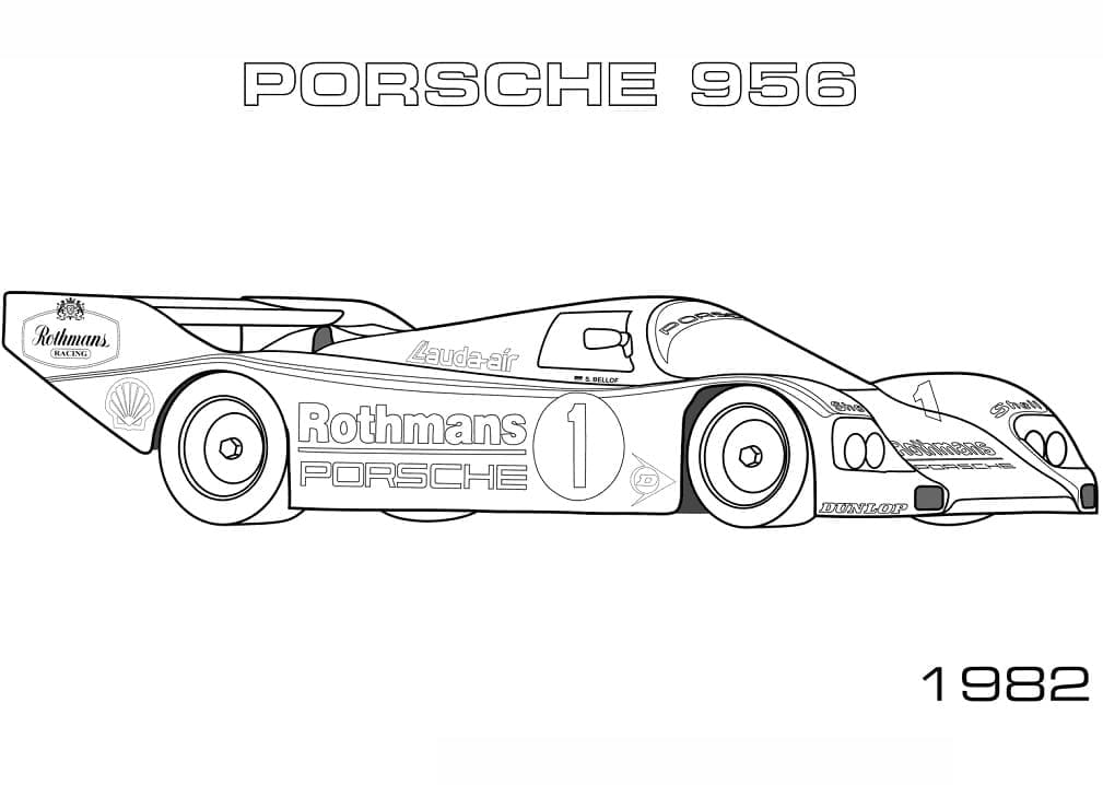 Coloriage gratuit Porsche #174243 de la collection Transport à imprimer