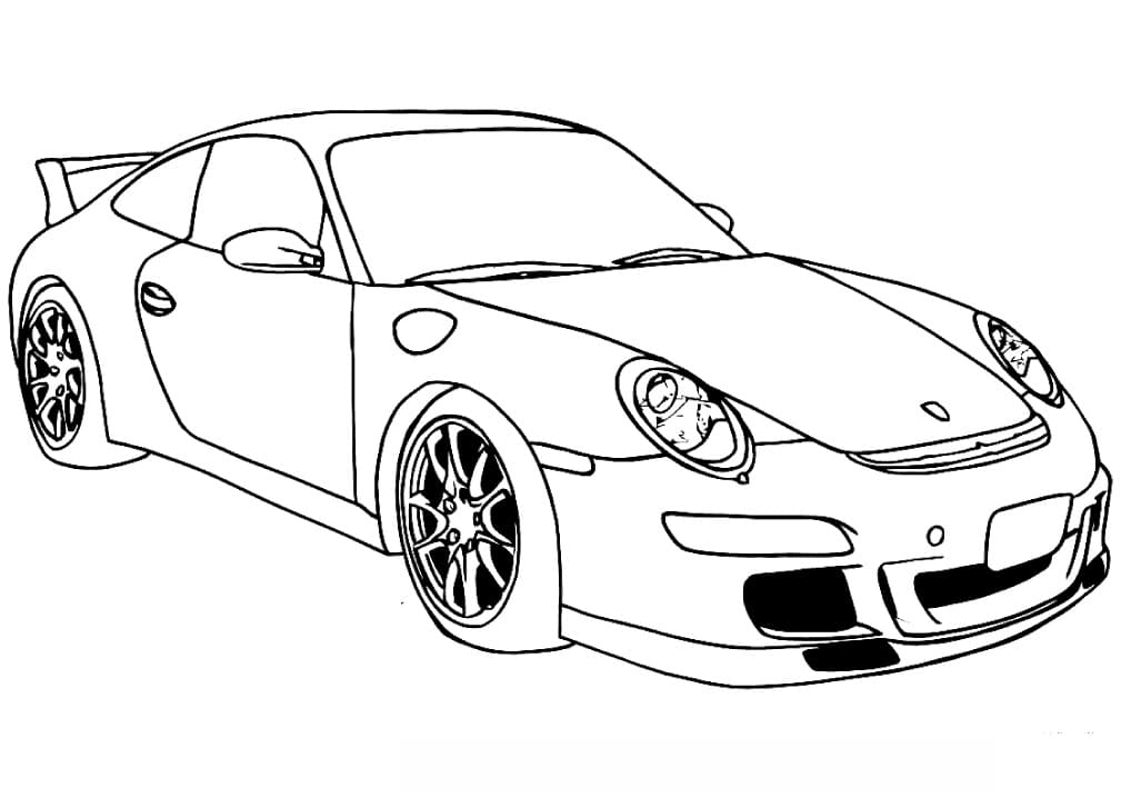 Coloriage gratuit Porsche #174246 de la collection Transport à imprimer
