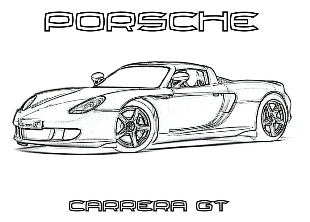 Dessin à colorier: Porsche (Transport) #174263 - Coloriages à Imprimer Gratuits