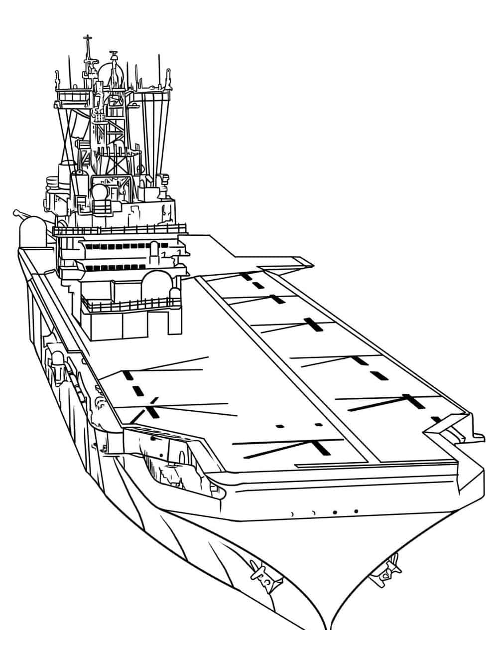 Dessin Porte Avion #206166 à colorier de la série Transport, gratuit à télécharger et imprimer