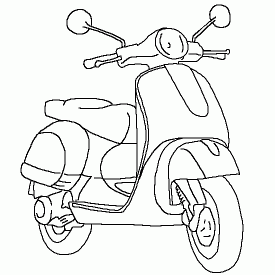 Dessin à colorier: Scooter (Transport) #139533 - Coloriages à Imprimer Gratuits
