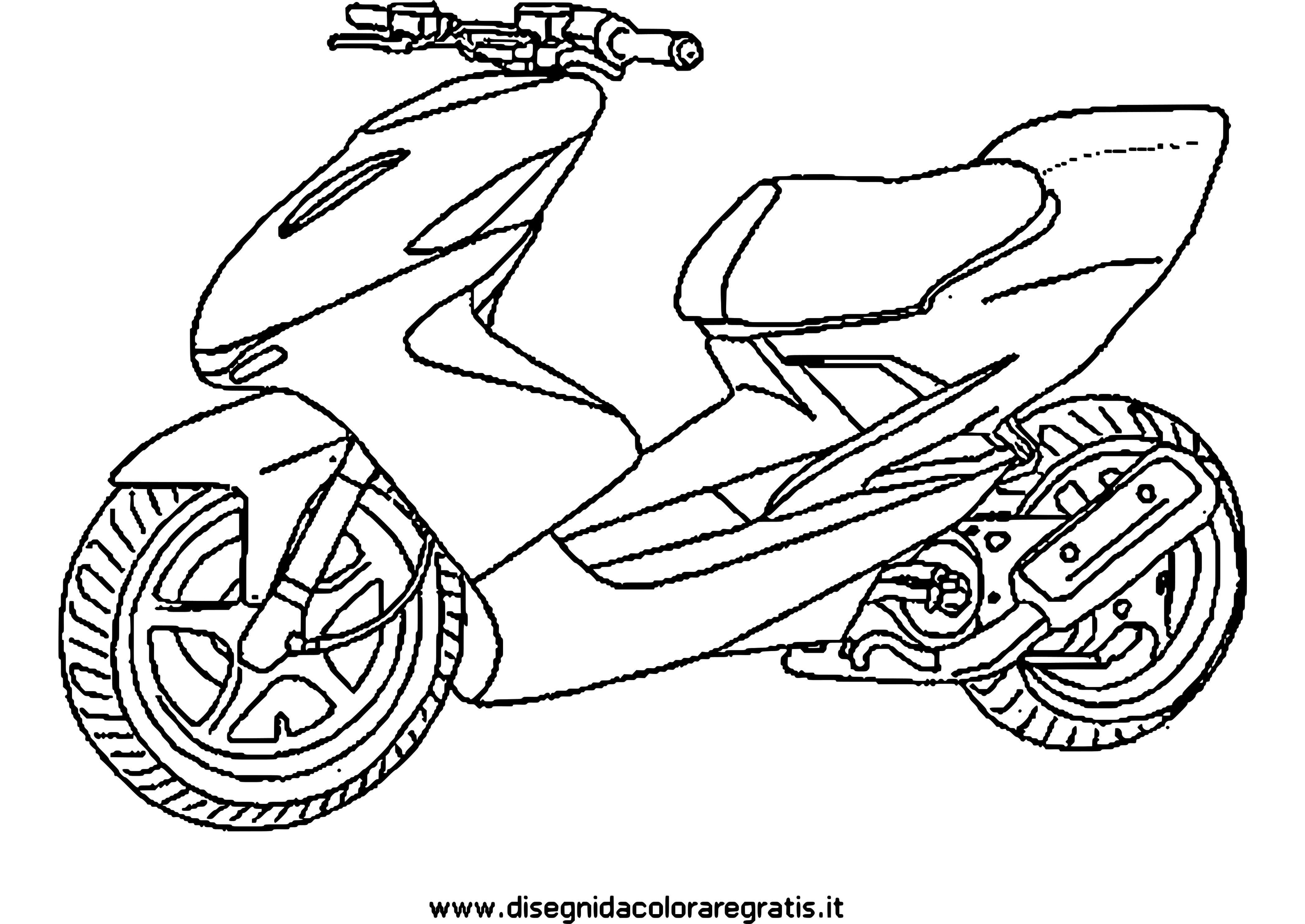 Dessin à colorier: Scooter (Transport) #139536 - Coloriages à Imprimer Gratuits