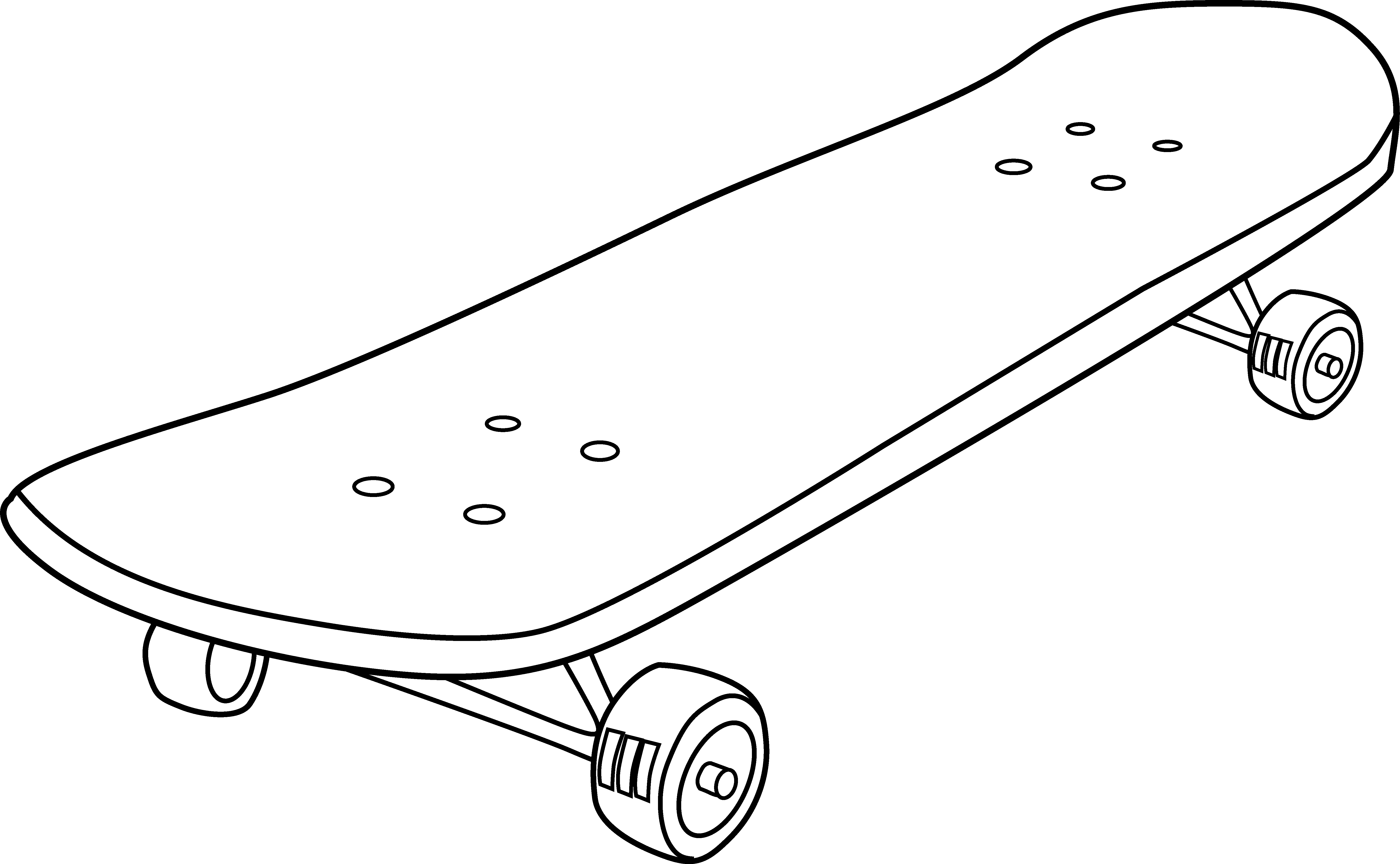 Dessin à colorier: Skateboard / Planche à roulette (Transport) #139289 - Coloriages à Imprimer Gratuits