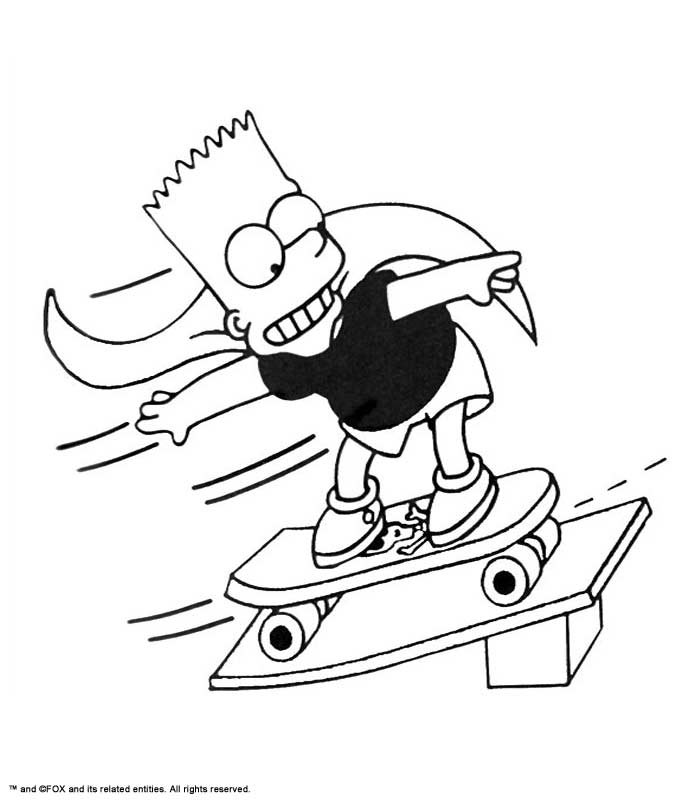 Dessin à colorier: Skateboard / Planche à roulette (Transport) #139318 - Coloriages à Imprimer Gratuits