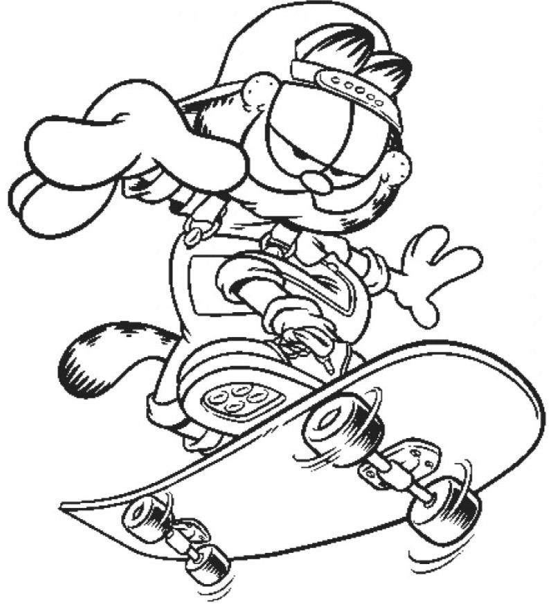 Dessin à colorier: Skateboard / Planche à roulette (Transport) #139324 - Coloriages à Imprimer Gratuits