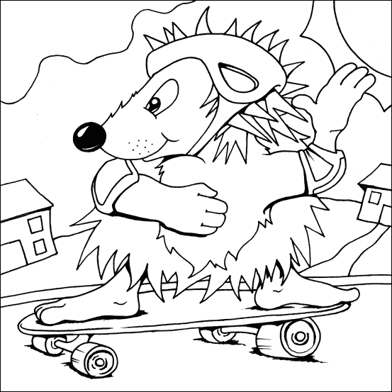 Dessin à colorier: Skateboard / Planche à roulette (Transport) #139372 - Coloriages à Imprimer Gratuits