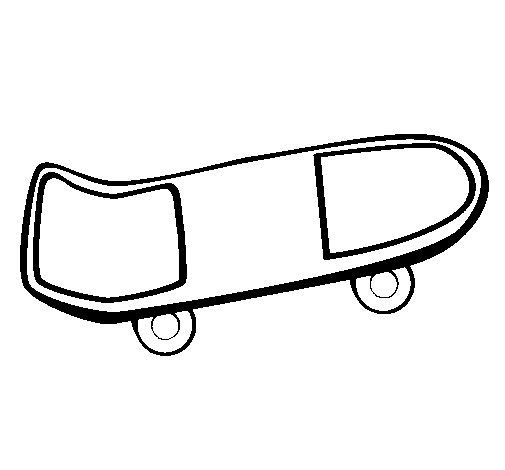 Dessin à colorier: Skateboard / Planche à roulette (Transport) #139382 - Coloriages à Imprimer Gratuits
