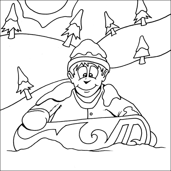 Dessin à colorier: Snowboard / Planche à neige (Transport) #143810 - Coloriages à Imprimer Gratuits