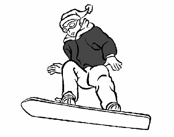 Dessin à colorier: Snowboard / Planche à neige (Transport) #143929 - Coloriages à Imprimer Gratuits
