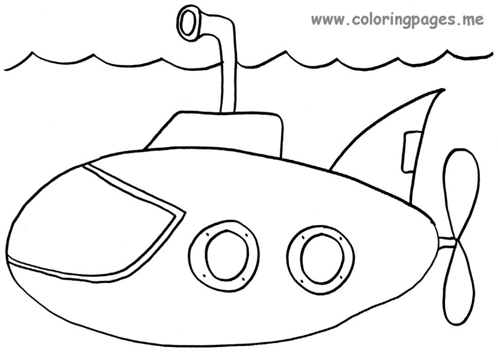 Dessin à colorier: Sous Marin (Transport) #137690 - Coloriages à Imprimer Gratuits
