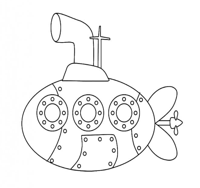 Coloriage gratuit Sous Marin #206206 de la collection Transport à imprimer