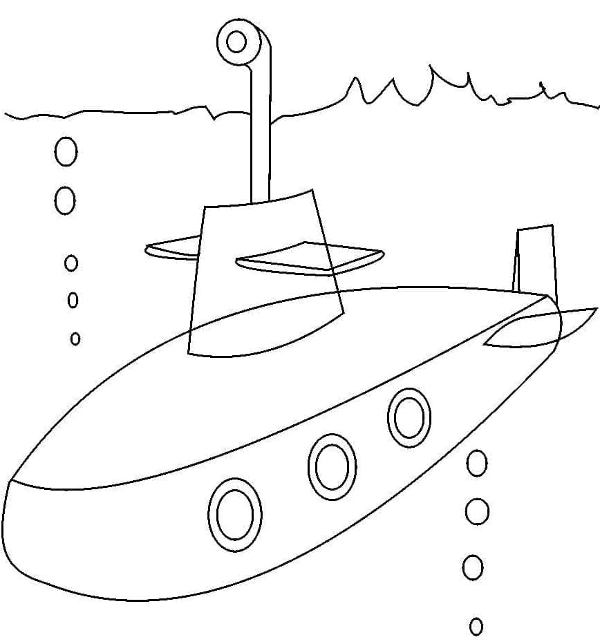 Coloriage gratuit Sous Marin #206209 de la collection Transport à imprimer