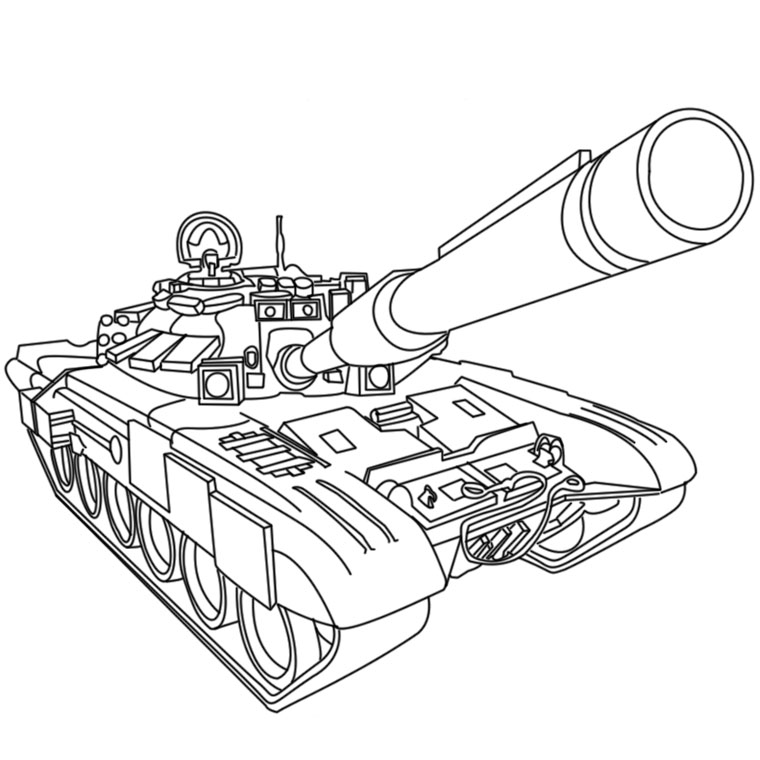 Dessin à colorier: Tank (Transport) #138011 - Coloriages à Imprimer Gratuits