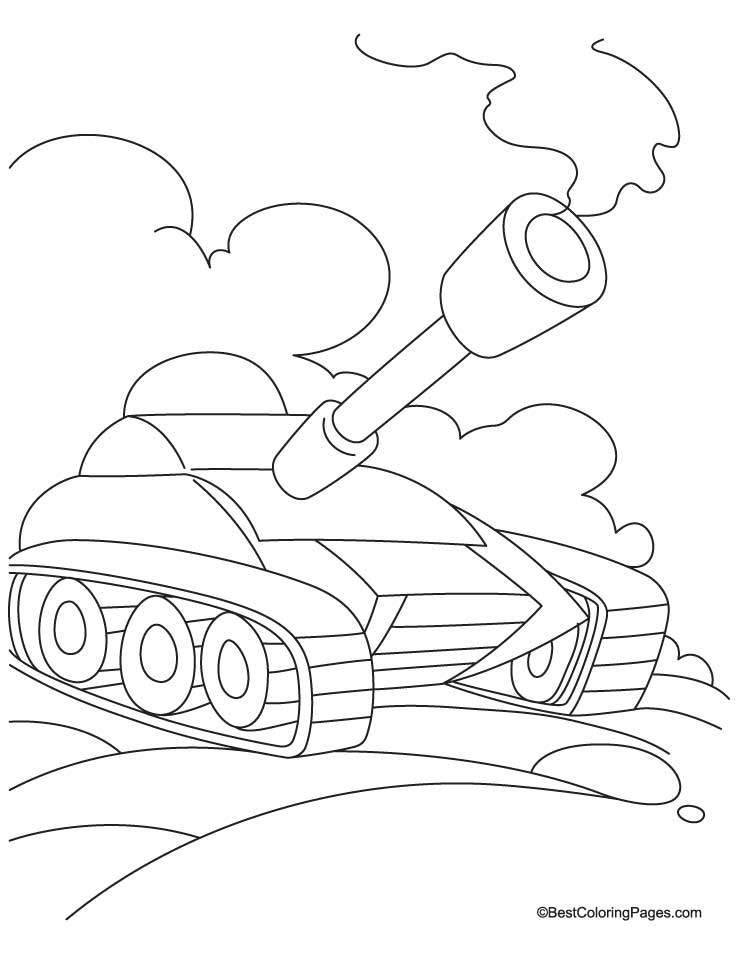 Dessin à colorier: Tank (Transport) #138024 - Coloriages à Imprimer Gratuits