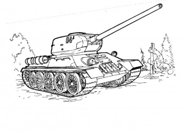 Dessin à colorier: Tank (Transport) #138027 - Coloriages à Imprimer Gratuits