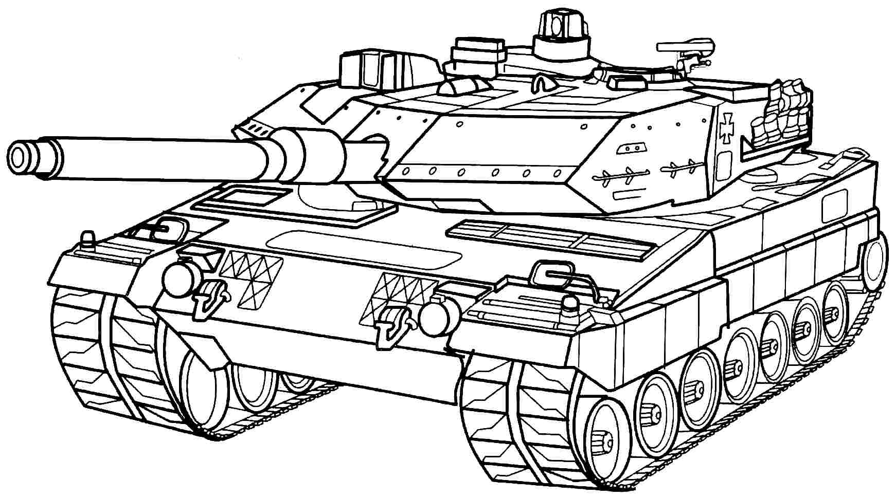 Dessin à colorier: Tank (Transport) #138032 - Coloriages à Imprimer Gratuits