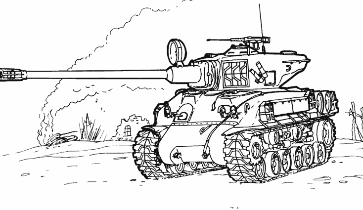 Dessin à colorier: Tank (Transport) #138043 - Coloriages à Imprimer Gratuits