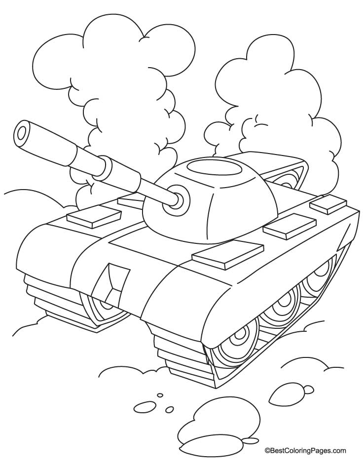 Dessin à colorier: Tank (Transport) #138045 - Coloriages à Imprimer Gratuits