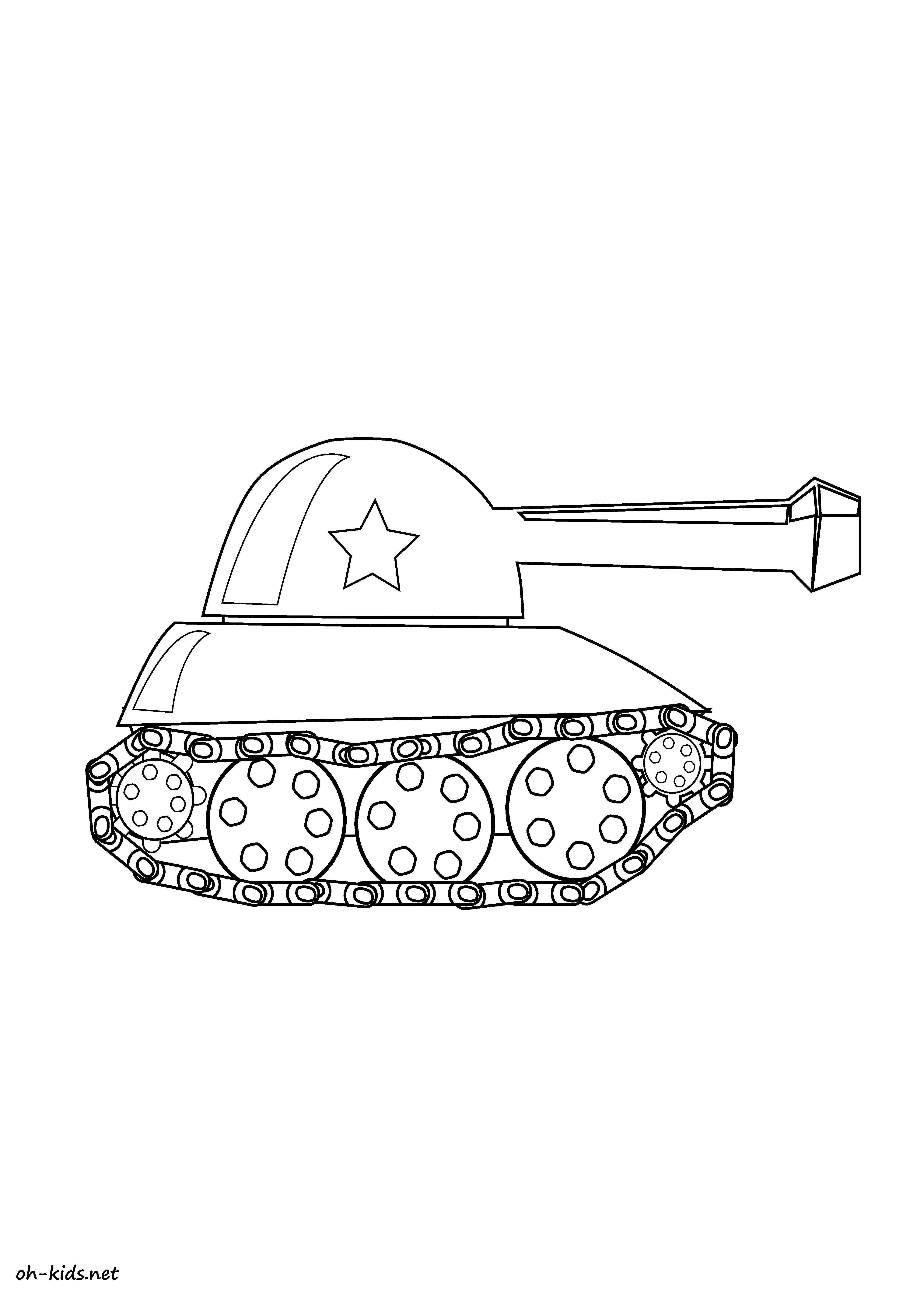 Dessin à colorier: Tank (Transport) #138057 - Coloriages à Imprimer Gratuits