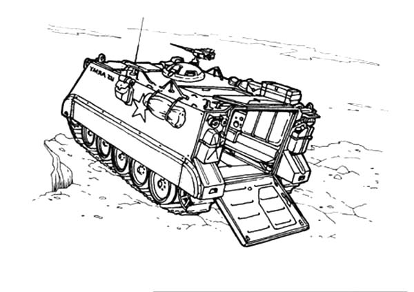 Dessin à colorier: Tank (Transport) #138065 - Coloriages à Imprimer Gratuits