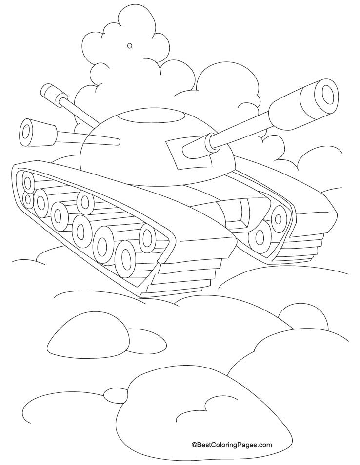 Dessin à colorier: Tank (Transport) #138093 - Coloriages à Imprimer Gratuits