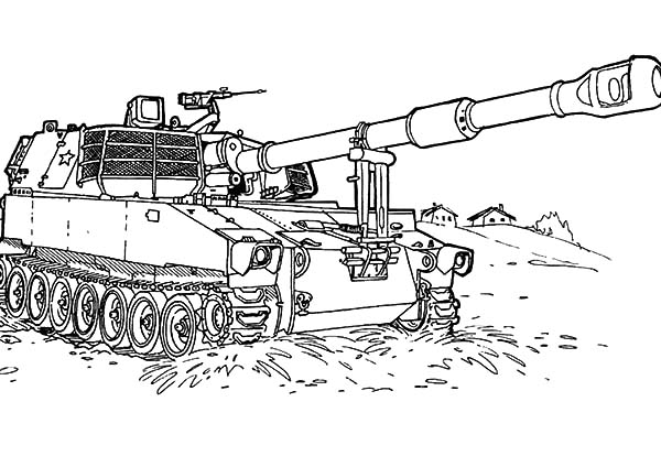 Dessin à colorier: Tank (Transport) #138160 - Coloriages à Imprimer Gratuits