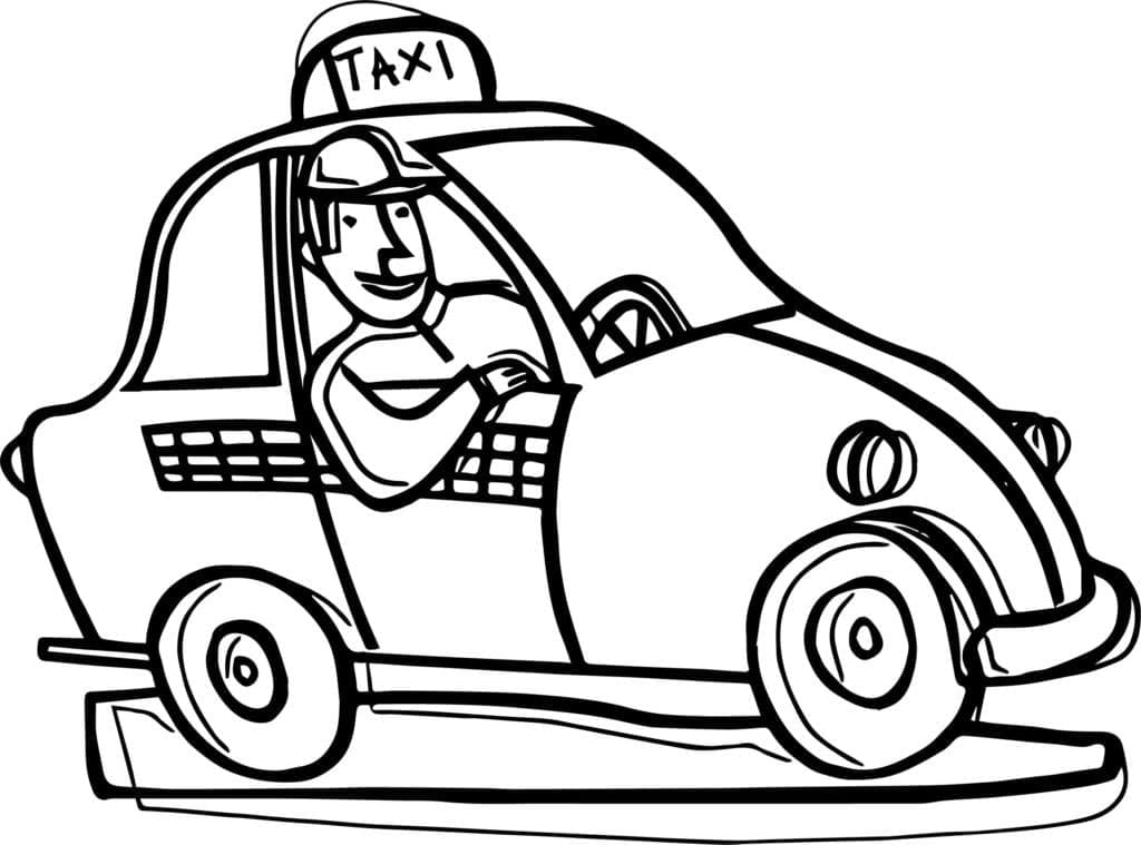 Dessin Taxi #204439 à colorier de la série Transport, gratuit à télécharger et imprimer