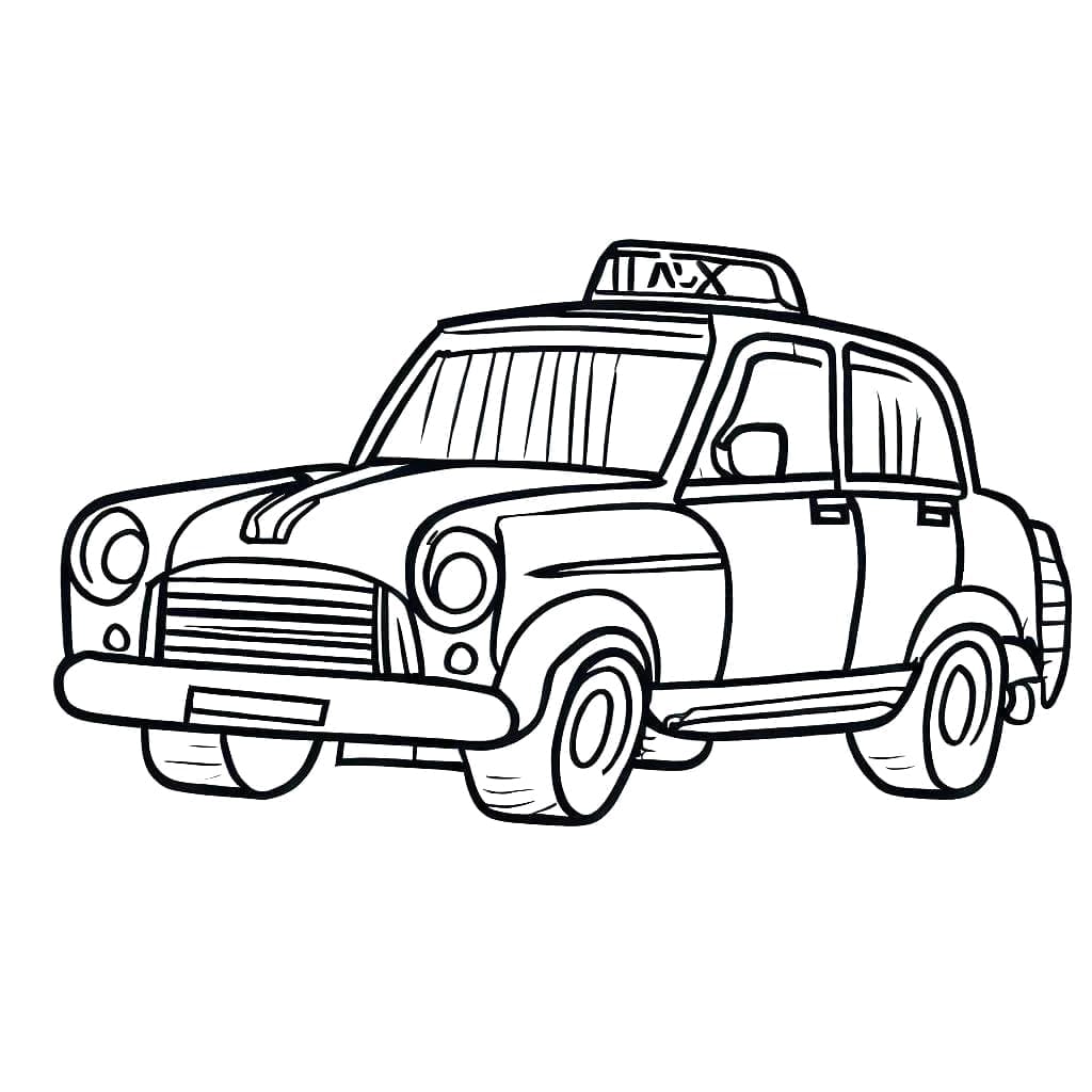 Coloriage gratuit Taxi #204443 de la collection Transport à imprimer