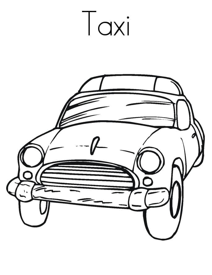 Coloriage gratuit Taxi #204449 de la collection Transport à imprimer
