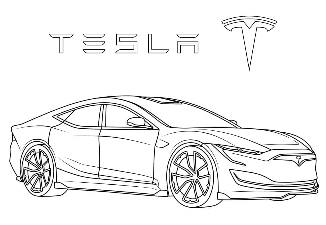 Coloriage gratuit Tesla #207838 de la collection Transport à imprimer