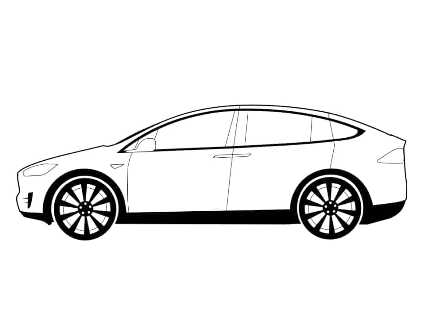 Dessin Tesla #207844 à colorier de la série Transport, gratuit à télécharger et imprimer