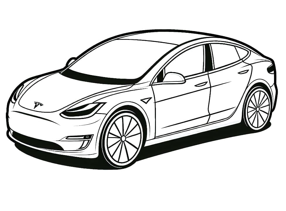 Coloriage gratuit Tesla #207846 de la collection Transport à imprimer