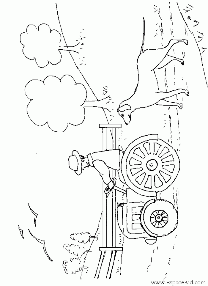 Dessin à colorier: Tracteur (Transport) #141942 - Coloriages à Imprimer Gratuits