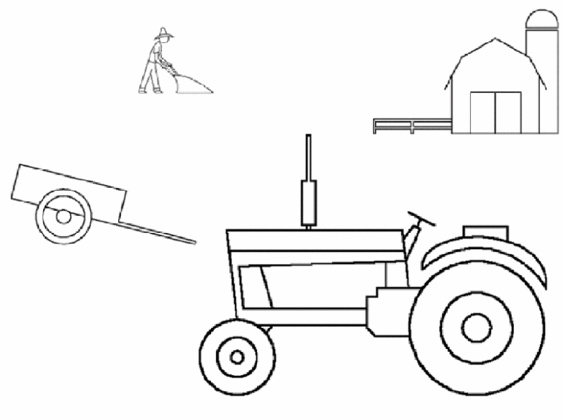 Dessin à colorier: Tracteur (Transport) #142003 - Coloriages à Imprimer Gratuits