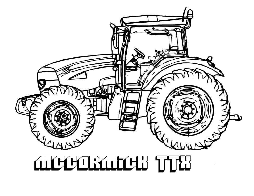 Coloriage gratuit Tracteur #172552 de la collection Transport à imprimer