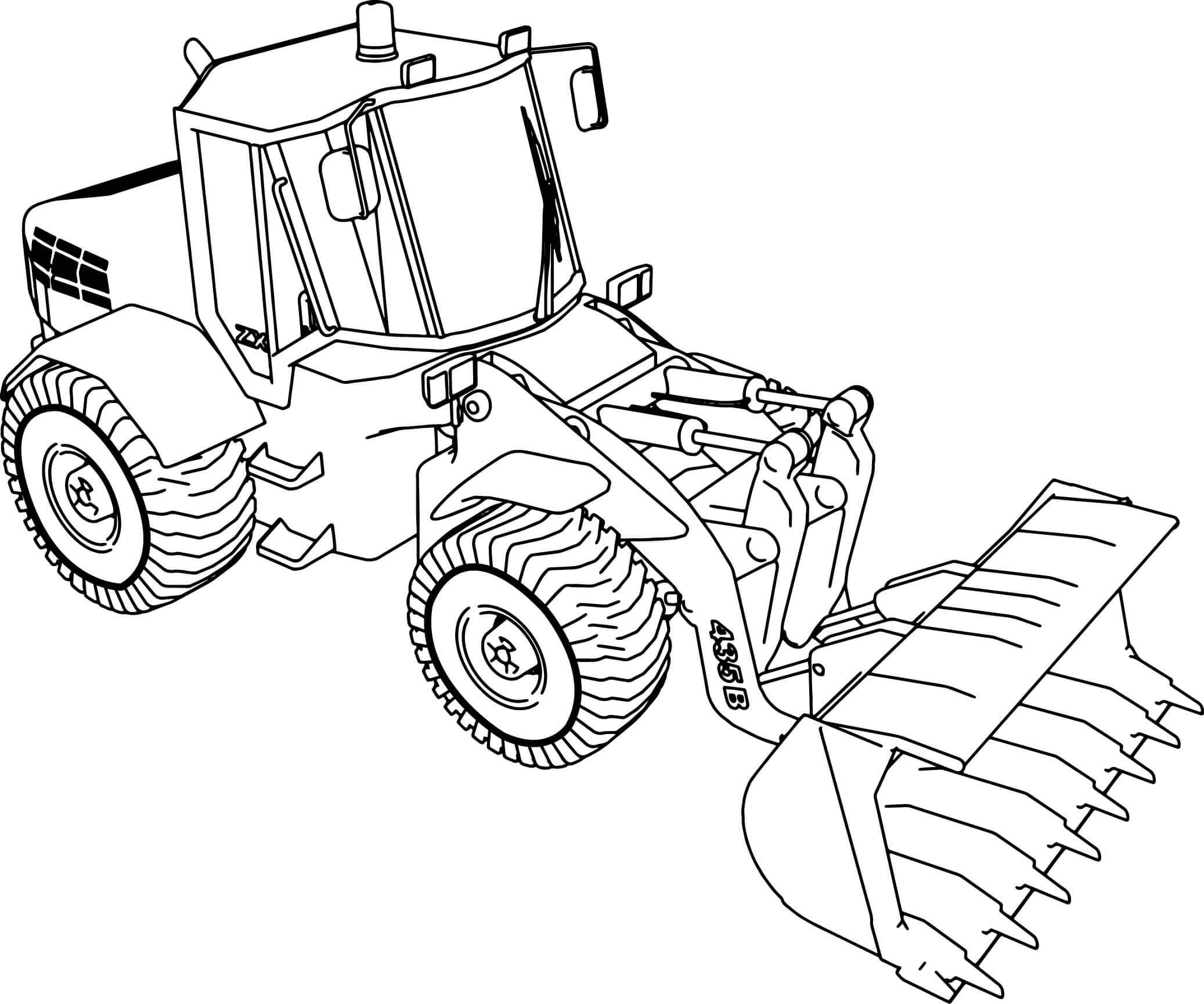 Dessin à colorier: Tracteur (Transport) #172595 - Coloriages à Imprimer Gratuits