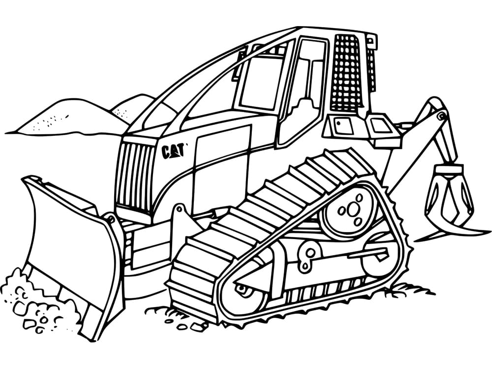Coloriage à imprimer Tractopelle #209341 de la série Transport, gratuit pour enfants et adultes