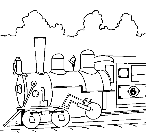 Dessin à colorier: Train / Locomotive (Transport) #135032 - Coloriages à Imprimer Gratuits