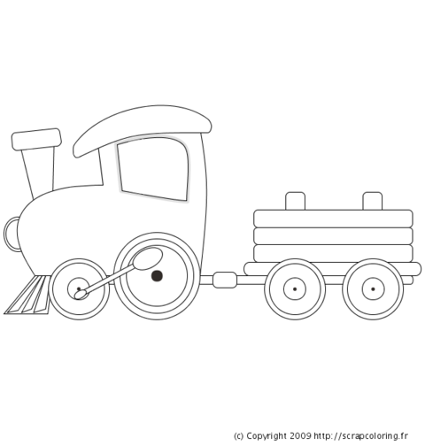 Dessin à colorier: Train / Locomotive (Transport) #135061 - Coloriages à Imprimer Gratuits