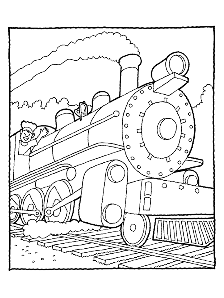 Dessin à colorier: Train / Locomotive (Transport) #135063 - Coloriages à Imprimer Gratuits